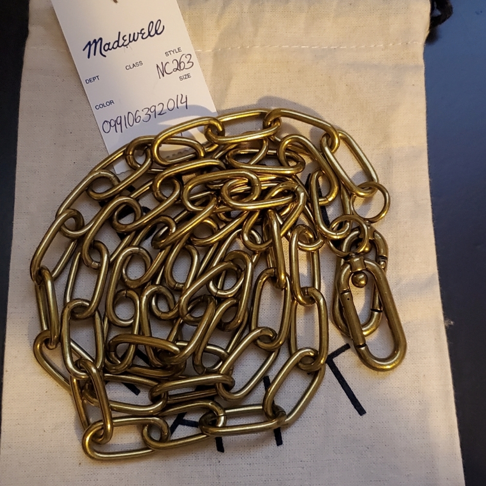 Madewell Brass crossbody chain strap